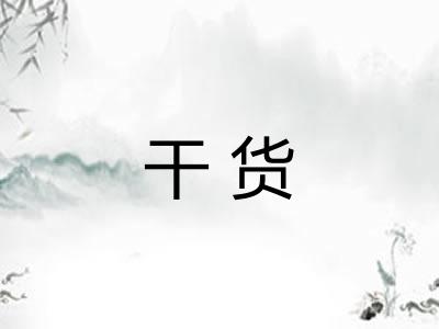 干货