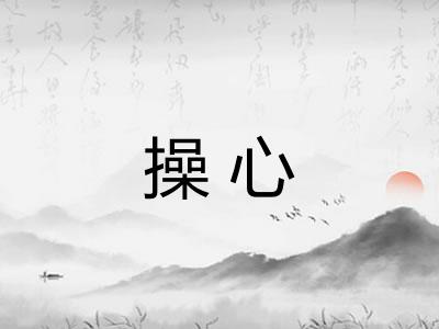 操心