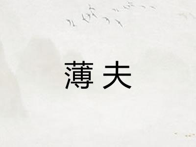 薄夫