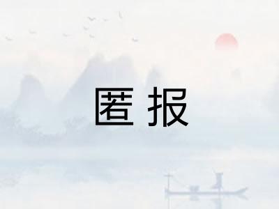匿报