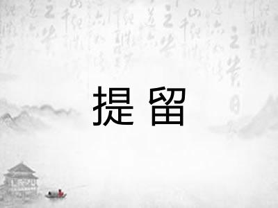 提留