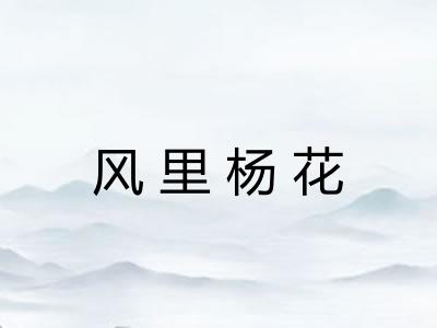 风里杨花