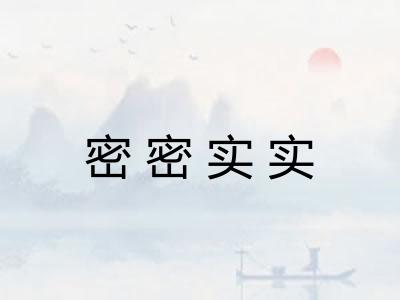密密实实