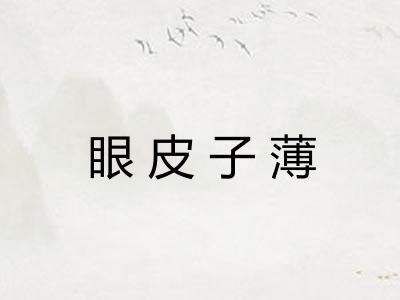 眼皮子薄