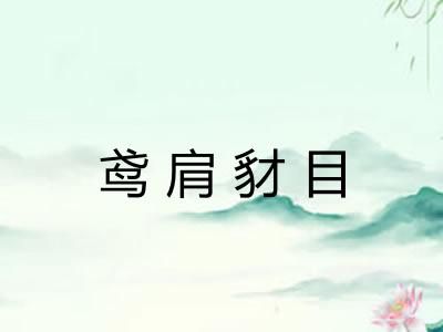 鸢肩豺目