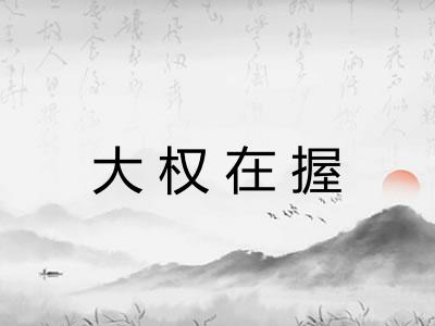 大权在握