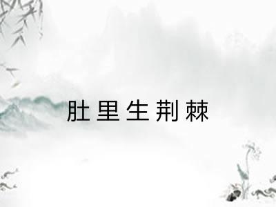 肚里生荆棘